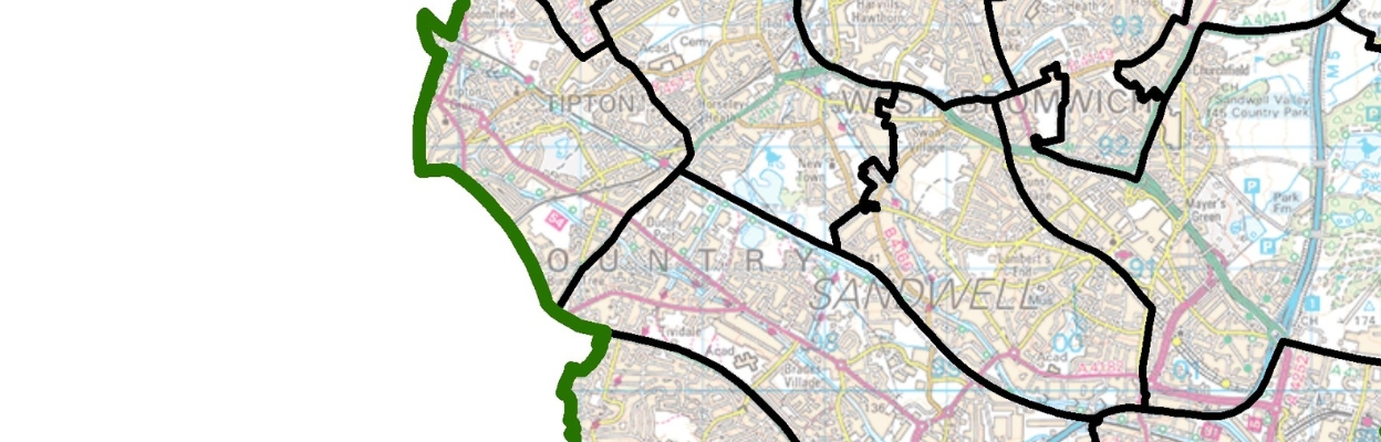 Image of a map of Sandwell