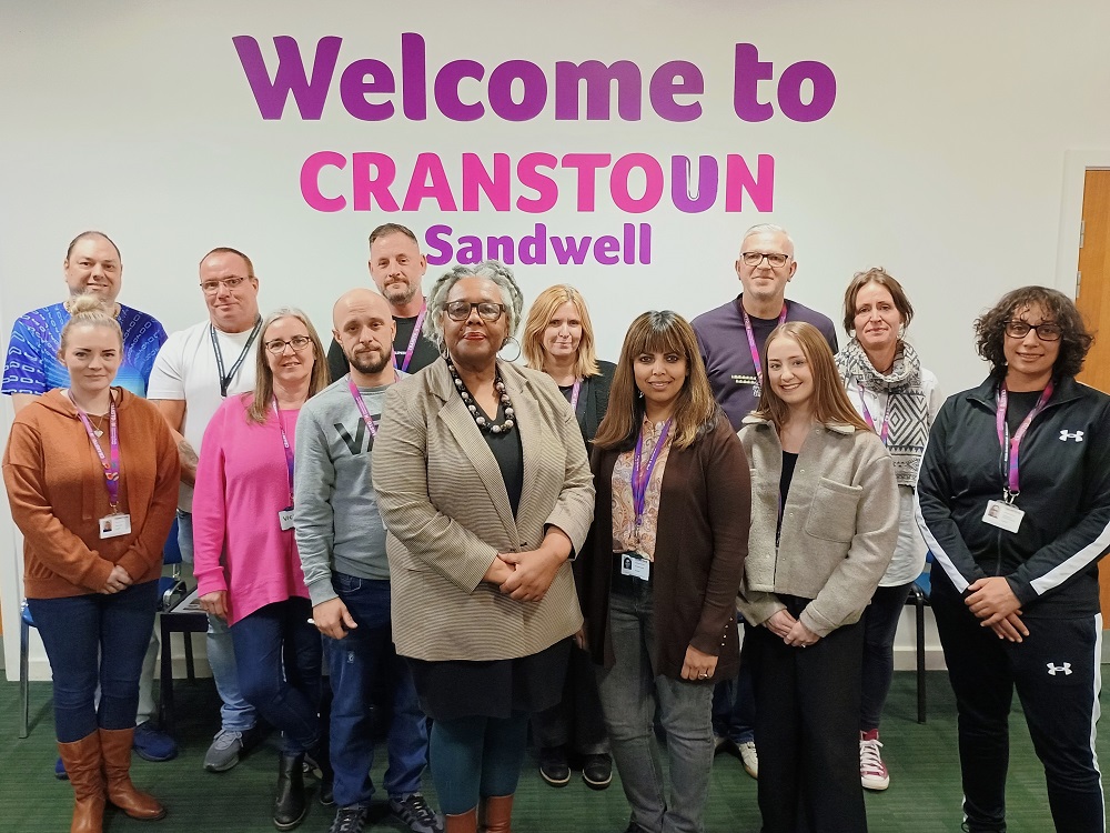 Councillor Jackie Taylor at Cranstoun Sandwell