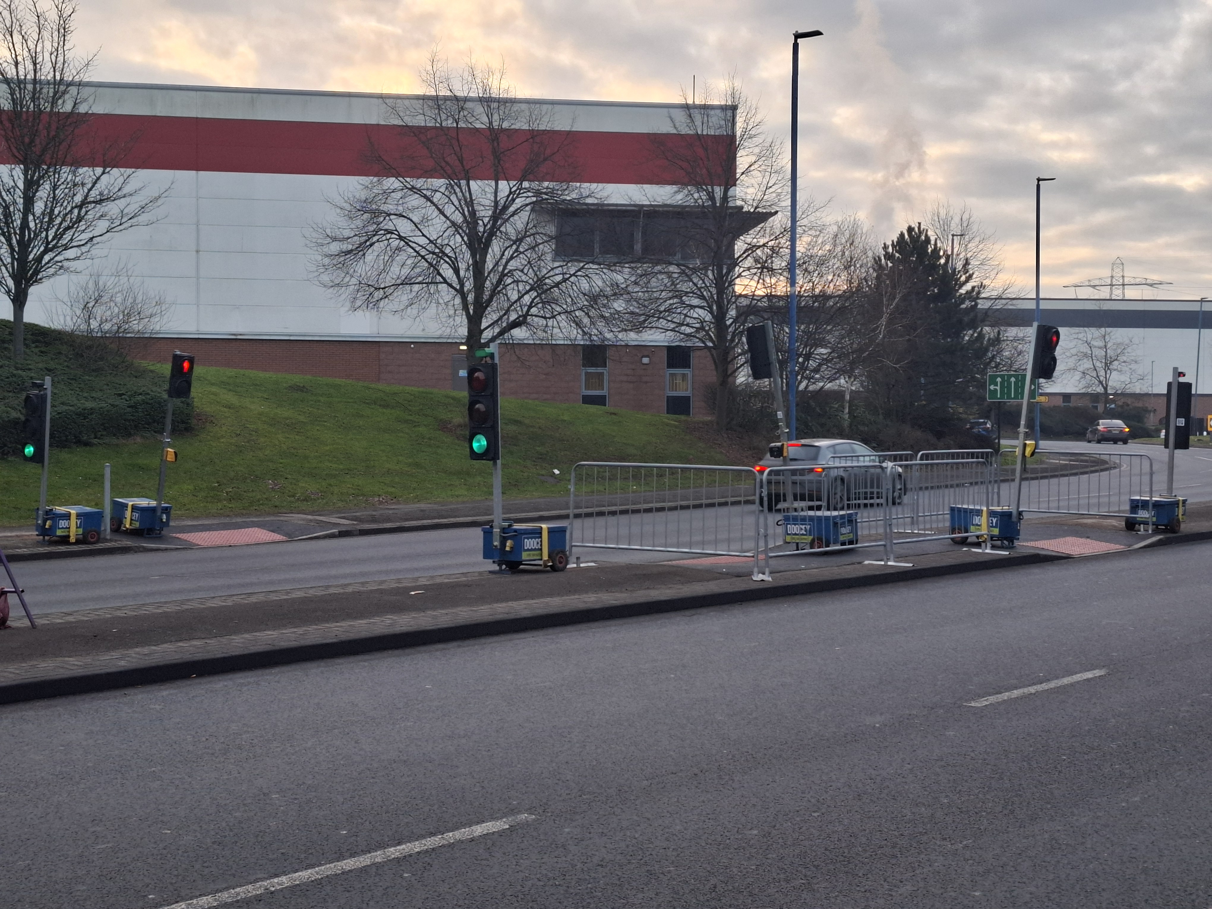 New temporary crossing open on Black Country New Road, near Parkway Roundabout