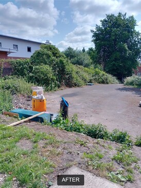Commercial land after being cleared of fly tipped rubbish