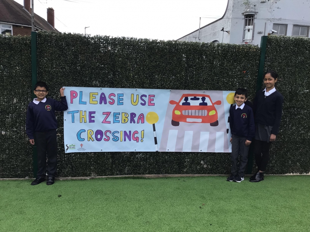 Road safety at st matthews CE primary school in windmill lane smethwick